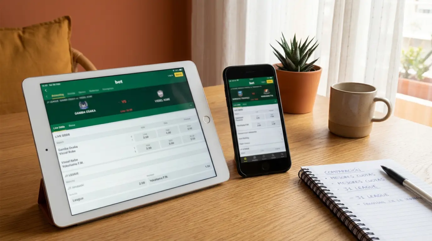 Comparativa de cobertura de casas de apuestas para la J1 League en España