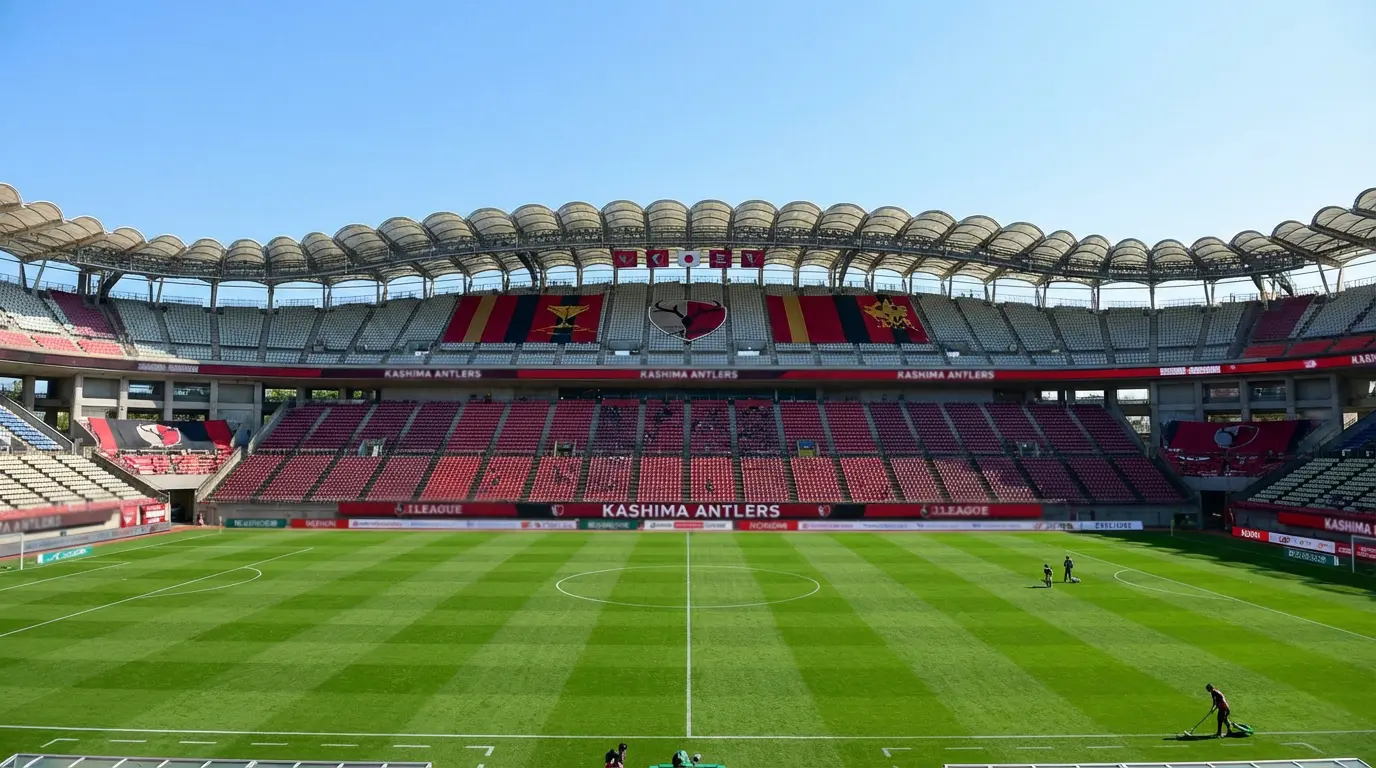 Estadio de Kashima Antlers con aficionados en la J1 League